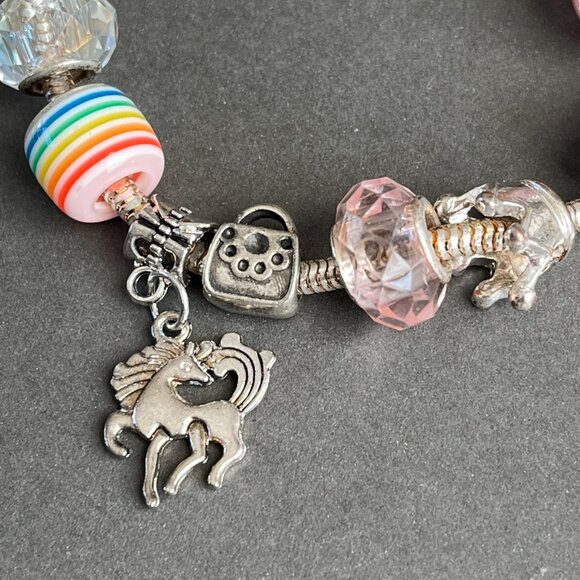 European Beads Charm Bracelet Rainbows and Princesses - Picture 4 of 4